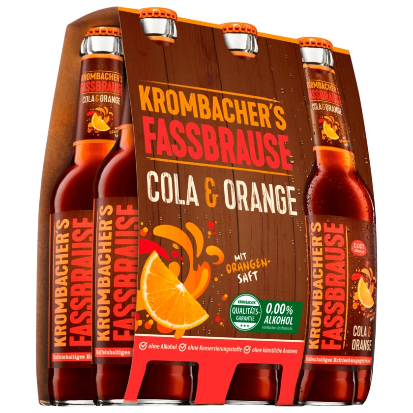 Krombacher Fassbrause Cola Orange 6x0,33l